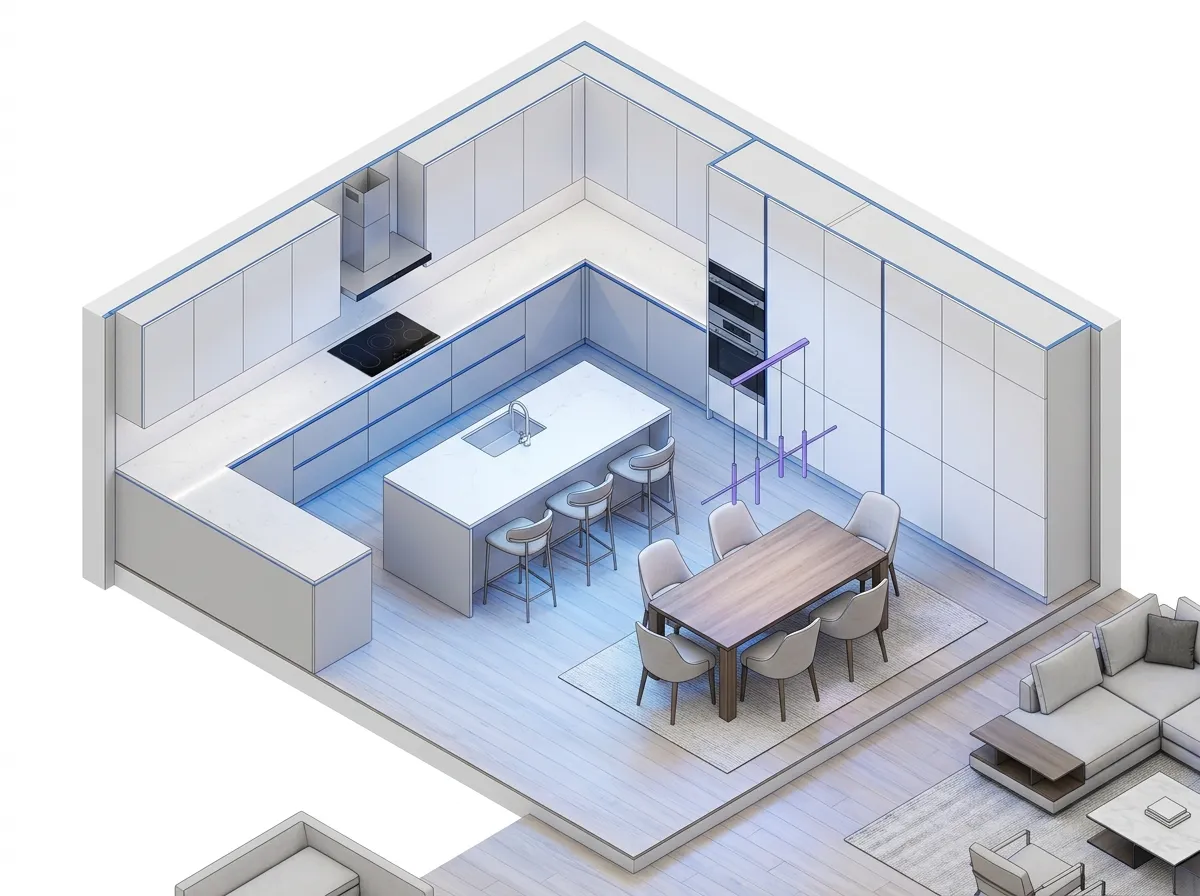 Kitchen floor plan example
