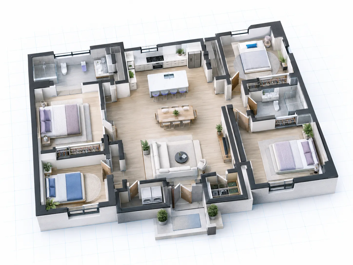 Generated floor plan result